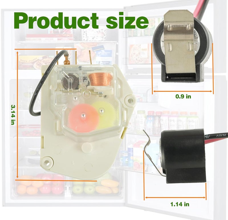 BOSHCHEN Upgraded 2198202 Cold Control Thermostat W10822278 Defrost Timer W10225581 Bimetal Thermostat Refrigerator Defrost Complete Kit Replacement Exact Fit for Whirlpool Kenmore Refrigerators - Image 5